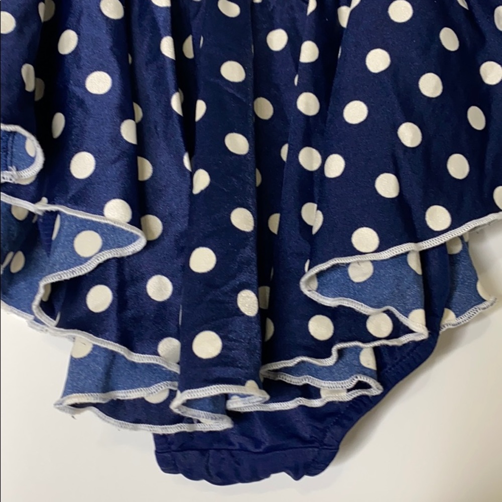 Navy Blue Polka Dot One Piece Swimsuit